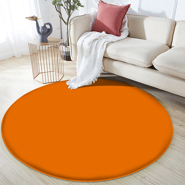 Okrągły flanelowy dywan antypoślizgowy Pure Color Absorbent 120 cm - idealny do salonu, sypialni, pokoju dziecięcego i jako mata do jogi - Wianko - 13