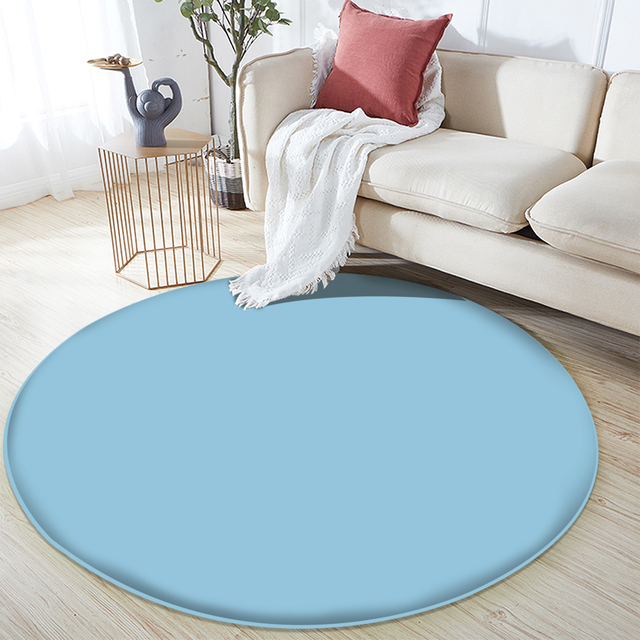 Okrągły flanelowy dywan antypoślizgowy Pure Color Absorbent 120 cm - idealny do salonu, sypialni, pokoju dziecięcego i jako mata do jogi - Wianko - 14