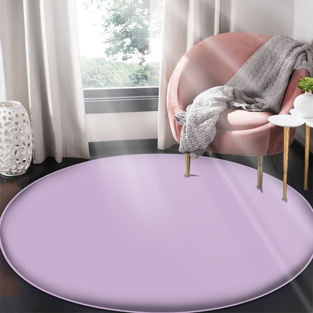 Okrągły flanelowy dywan antypoślizgowy Pure Color Absorbent 120 cm - idealny do salonu, sypialni, pokoju dziecięcego i jako mata do jogi - Wianko - 11