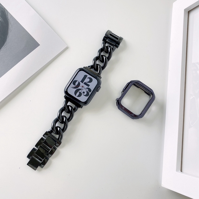 Stalowy pasek Denim 40mm/44mm do zegarka Apple Watch: SE6/5/4/3/2/1, łączący styl i wytrzymałość - Wianko - 6