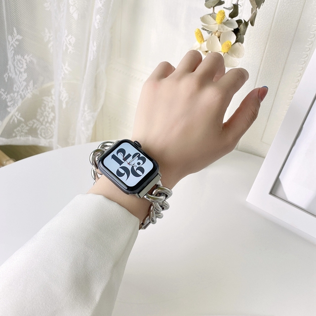 Stalowy pasek Denim 40mm/44mm do zegarka Apple Watch: SE6/5/4/3/2/1, łączący styl i wytrzymałość - Wianko - 3