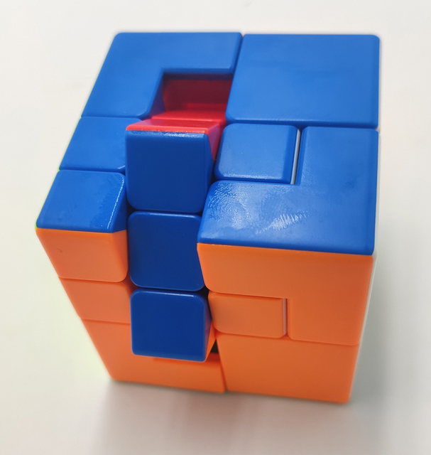Meilong 3X3 Bandaged - Twist Puzzle z ukrytymi kostkami I i II, bez naklejek, edukacyjna zabawka - Wianko - 3