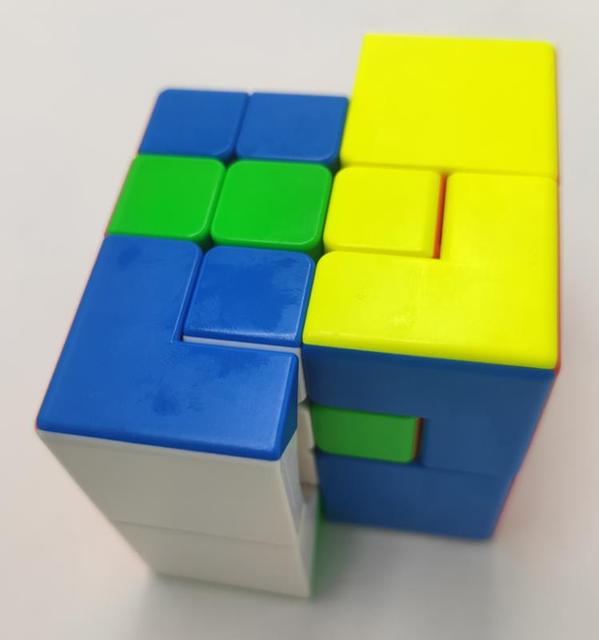 Meilong 3X3 Bandaged - Twist Puzzle z ukrytymi kostkami I i II, bez naklejek, edukacyjna zabawka - Wianko - 6