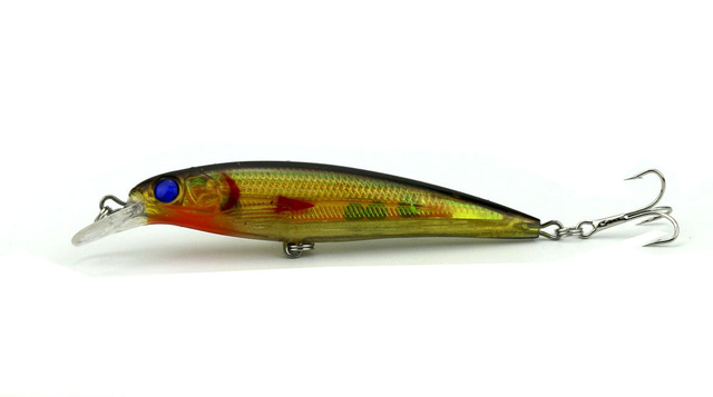 Zestaw 10 przynęt wędkarskich Minnow symulujących skórę ryby, 13.4g, 11cm, twarde, z kulką stalową, do łowienia bassów i wobblerów - Wianko - 10