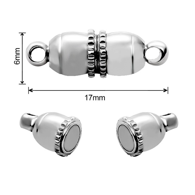 Zestaw 2 silnych zapięć magnetycznych do tworzenia biżuterii DIY - naszyjnik, bransoletka, łańcuch, lina - złącze końcowe zamknięcie - Wianko - 16