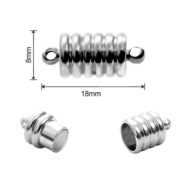 Zestaw 2 silnych zapięć magnetycznych do tworzenia biżuterii DIY - naszyjnik, bransoletka, łańcuch, lina - złącze końcowe zamknięcie - Wianko - 11