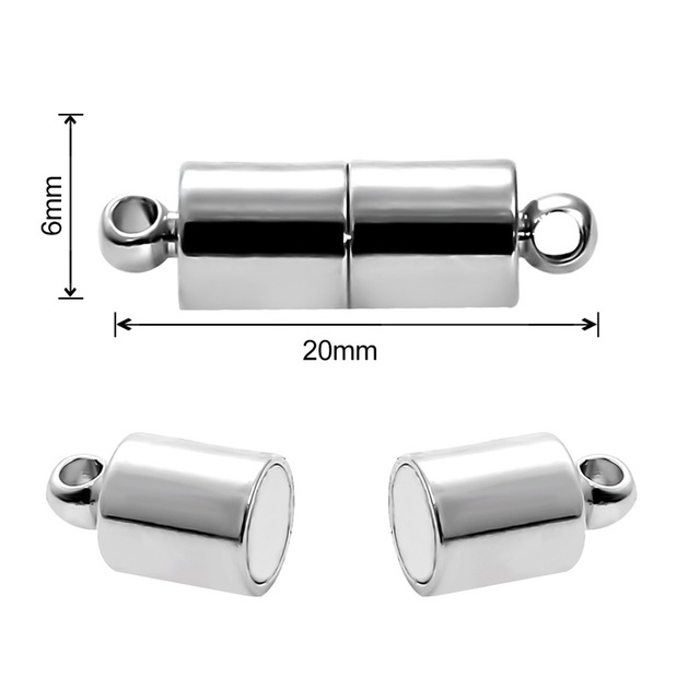 Zestaw 2 silnych zapięć magnetycznych do tworzenia biżuterii DIY - naszyjnik, bransoletka, łańcuch, lina - złącze końcowe zamknięcie - Wianko - 25