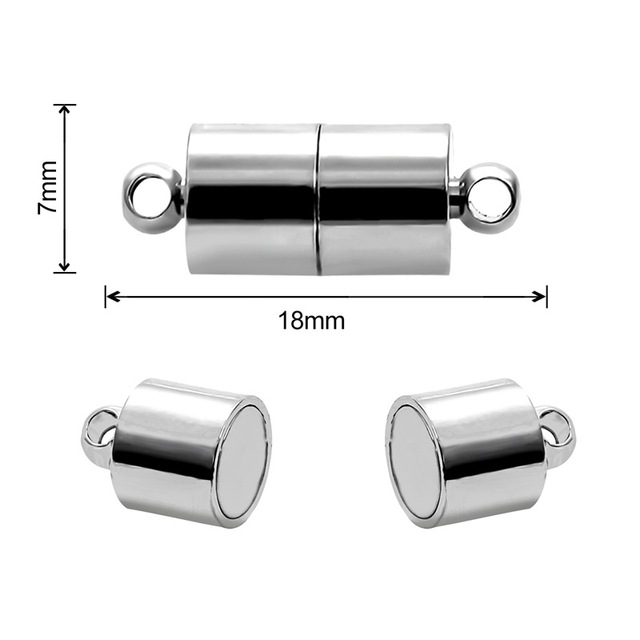 Zestaw 2 silnych zapięć magnetycznych do tworzenia biżuterii DIY - naszyjnik, bransoletka, łańcuch, lina - złącze końcowe zamknięcie - Wianko - 9