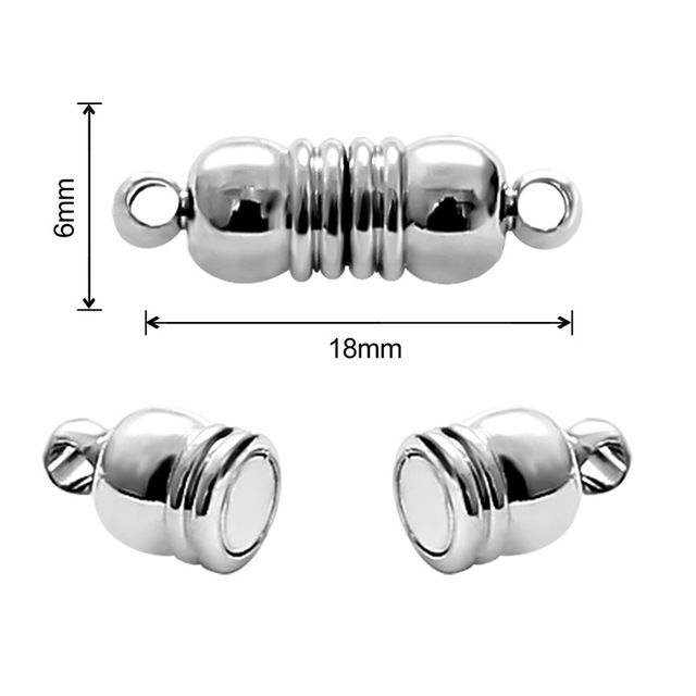 Zestaw 2 silnych zapięć magnetycznych do tworzenia biżuterii DIY - naszyjnik, bransoletka, łańcuch, lina - złącze końcowe zamknięcie - Wianko - 20