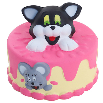 Antystresowy Squishy Kawaii Jumbo z miękkiego PU o powolnym wzroście i zapachem, z kotem na tort - zabawka dla dzieci - Wianko - 6