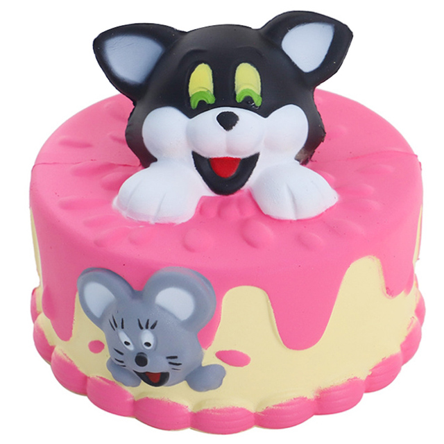 Antystresowy Squishy Kawaii Jumbo z miękkiego PU o powolnym wzroście i zapachem, z kotem na tort - zabawka dla dzieci - Wianko - 17