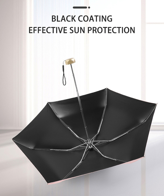 Składany mini parasol kieszonkowy UV 5, żółty, wodoodporny, japoński - Wianko - 15