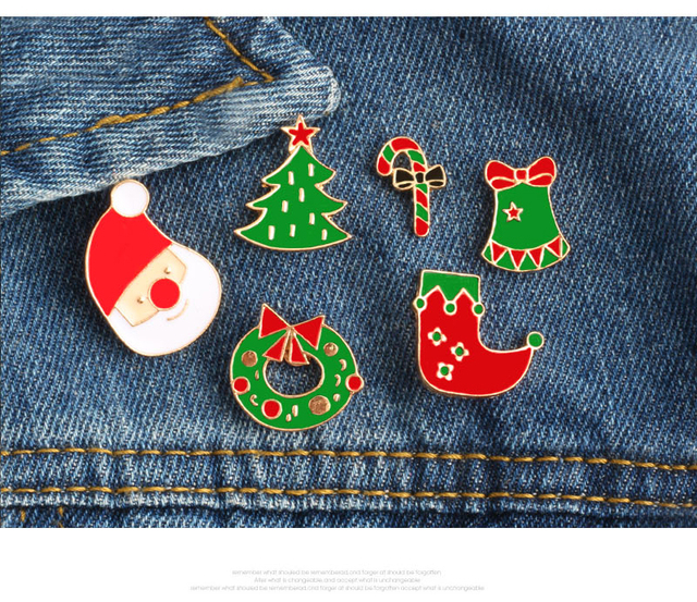 Śliczne Santa Christmas mata choinkowa broszka Pin, 2-7 sztuk/zestaw - Wianko - 53