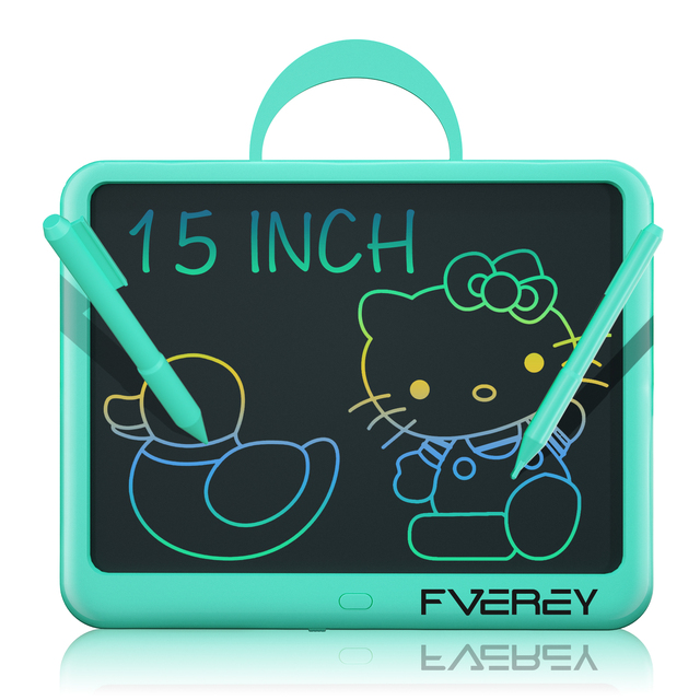 Dziecięca tablica LCD do pisania światłoenergetyczna 15 Cal, kolorowa grafitowa zabawka do rysowania - Wianko - 7