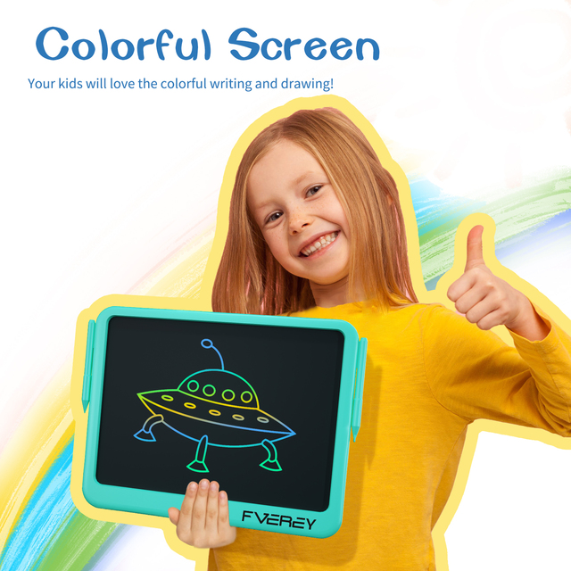 Dziecięca tablica LCD do pisania światłoenergetyczna 15 Cal, kolorowa grafitowa zabawka do rysowania - Wianko - 11