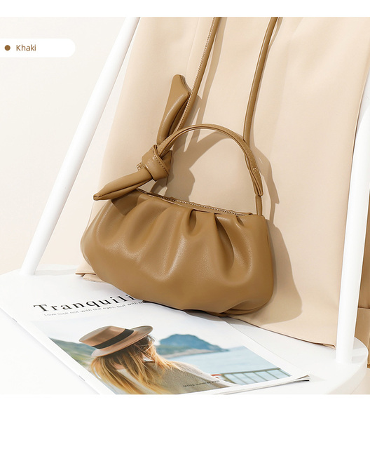 Luksusowa mini plisowana torba damska na ramię z krótkim uchwytem - skórzana torebka modna ze wzorem skóry w stylu crossbody - Wianko - 8