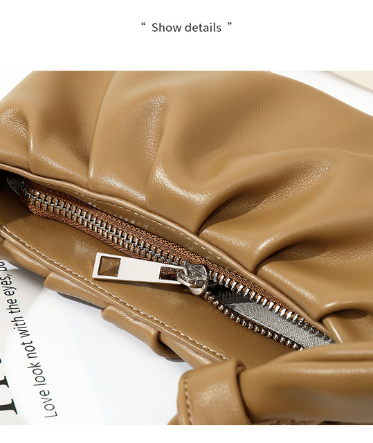 Luksusowa mini plisowana torba damska na ramię z krótkim uchwytem - skórzana torebka modna ze wzorem skóry w stylu crossbody - Wianko - 11