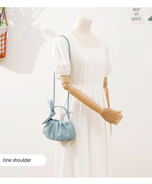 Luksusowa mini plisowana torba damska na ramię z krótkim uchwytem - skórzana torebka modna ze wzorem skóry w stylu crossbody - Wianko - 10