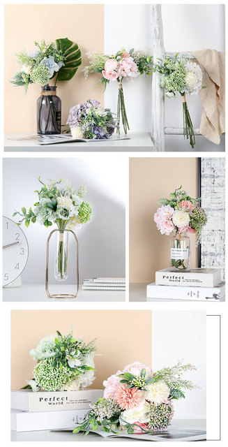 Bukiet sztucznych róż jedwabnych do dekoracji domu, imprez i ślubów - Wianko - 3