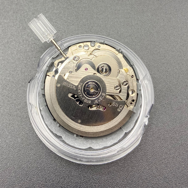 Mechaniczny męski zegarek Seiko NH35 NH35A z Japonii, oryginalny, z automatycznym i wymiennym ruchem, wysoka dokładność, dzień i data - Wianko - 5