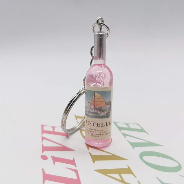Breloczek na klucze Vintage - 10 sztuk/partia, butelka wina, ozdoba pamiątkowa, biżuteria - Wianko - 1