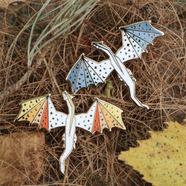 Śliczne emaliowane broszki w formie twardych szpilek - Kawaii pterozaur i dzikie zwierzę Lapen Pin Metal dinozaur plakietka na plecak Decor biżuteria prezenty - Wianko - 20