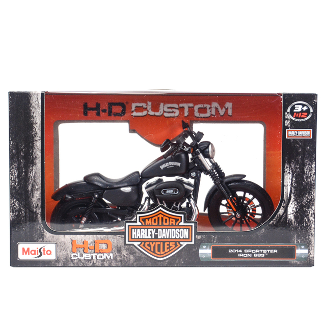 Model motocykla Harley Davidson 2014 Sportster Iron 883 w skali 1:12 - odlew zabawkowy kolekcjonerski - Wianko - 8