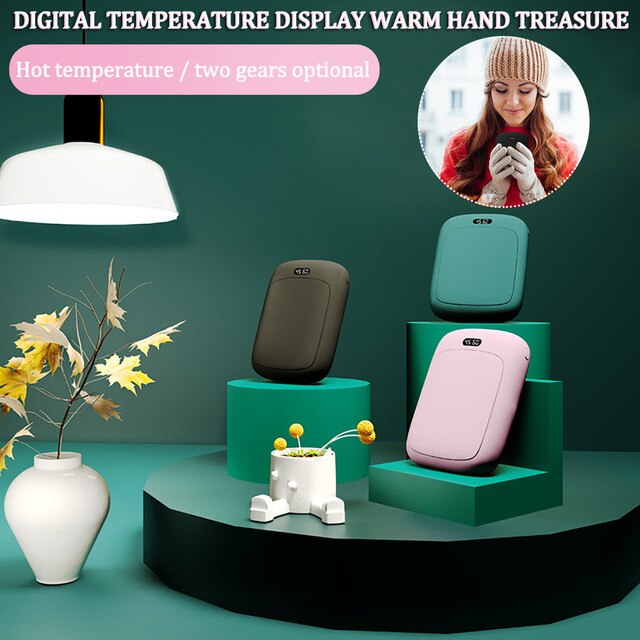 Mini ogrzewacz dłoni zimowy, kieszonkowa elektryczna poduszka USB, 4000mAh, boże narodzenie, nowy rok, prezent ciepły + Cartoon - Wianko - 1