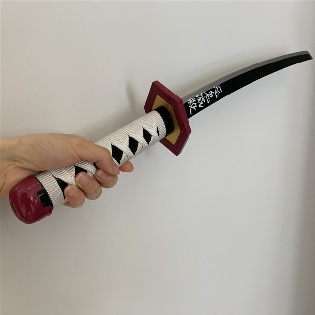 Drewniany miecz Sługi Demonów Kimetsu nie Yaiba Tomioka Giyuu, czarny/fioletowy, model 1:1, długość 75cm - Wianko - 13