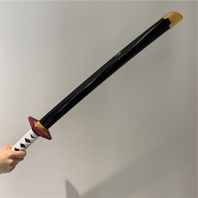 Drewniany miecz Sługi Demonów Kimetsu nie Yaiba Tomioka Giyuu, czarny/fioletowy, model 1:1, długość 75cm - Wianko - 9