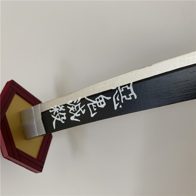 Drewniany miecz Sługi Demonów Kimetsu nie Yaiba Tomioka Giyuu, czarny/fioletowy, model 1:1, długość 75cm - Wianko - 15