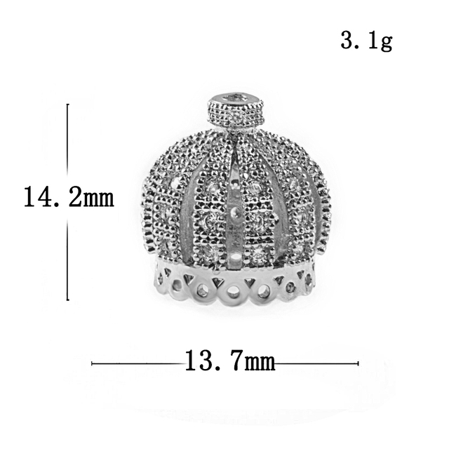 14*14mm kulki koraliki miedź cyrkonia wysokiej jakości do wyrobu biżuterii - Wianko - 5