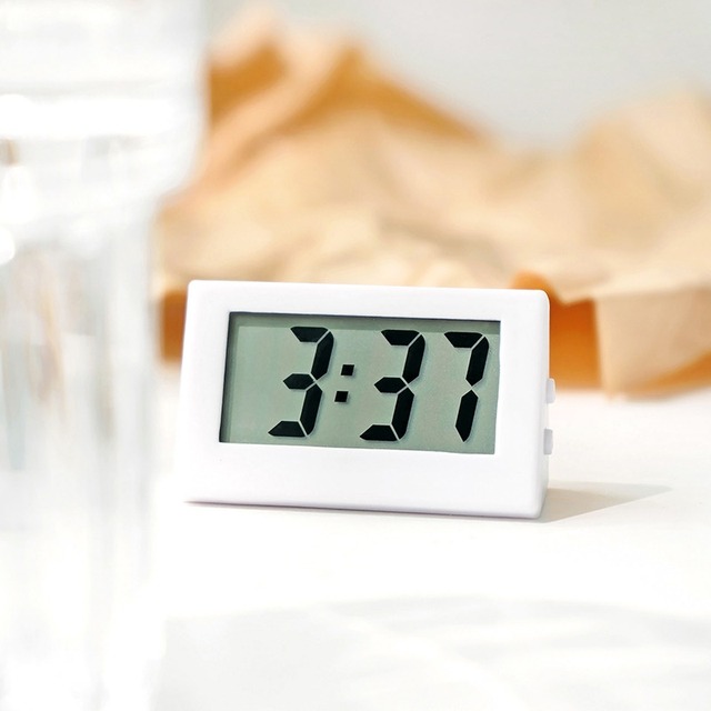 Mini cyfrowa tablica LCD biurkowa z zegarem i wyświetlaczem czasu na pulpit do biura i domu - Wianko - 9