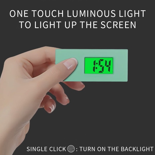 Mini cyfrowa tablica LCD biurkowa z zegarem i wyświetlaczem czasu na pulpit do biura i domu - Wianko - 25