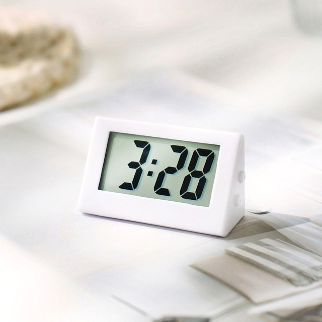 Mini cyfrowa tablica LCD biurkowa z zegarem i wyświetlaczem czasu na pulpit do biura i domu - Wianko - 8