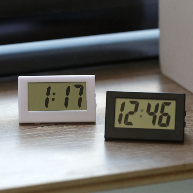 Mini cyfrowa tablica LCD biurkowa z zegarem i wyświetlaczem czasu na pulpit do biura i domu - Wianko - 11
