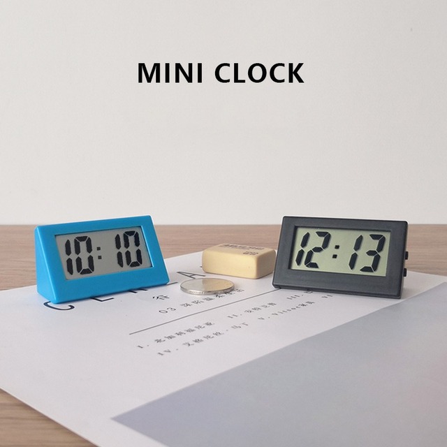 Mini cyfrowa tablica LCD biurkowa z zegarem i wyświetlaczem czasu na pulpit do biura i domu - Wianko - 14