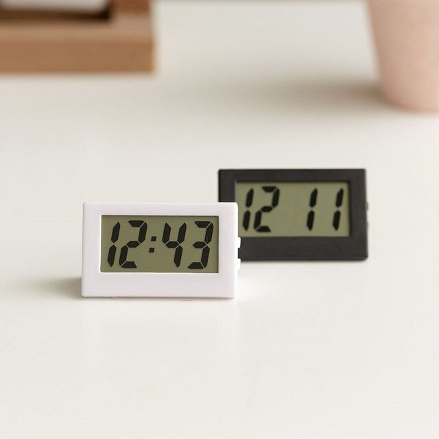 Mini cyfrowa tablica LCD biurkowa z zegarem i wyświetlaczem czasu na pulpit do biura i domu - Wianko - 13