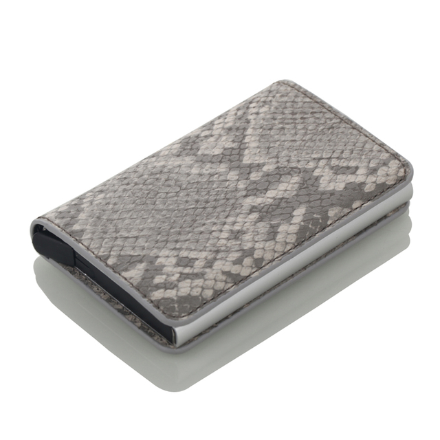 Męskie aluminiowe etui na karty kredytowe Vintage skóra RFID z automatycznym blokowaniem - Wianko - 66