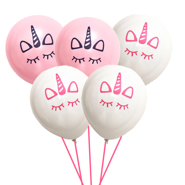 15 sztuk różowych balonów lateksowych z motywem jednorożca - dekoracja urodzinowa, impreza - Wianko - 8