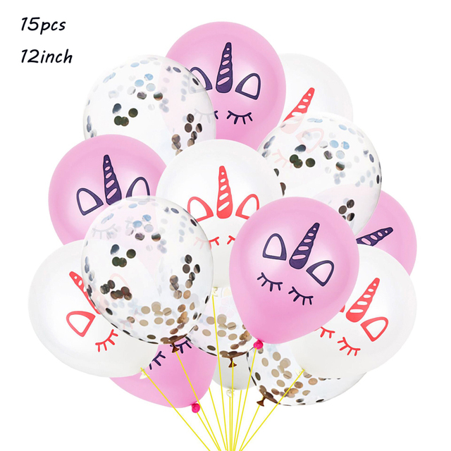 15 sztuk różowych balonów lateksowych z motywem jednorożca - dekoracja urodzinowa, impreza - Wianko - 5