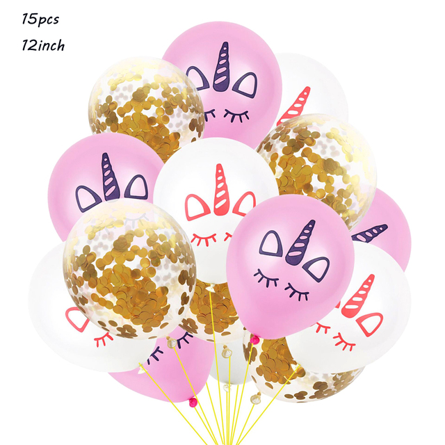 15 sztuk różowych balonów lateksowych z motywem jednorożca - dekoracja urodzinowa, impreza - Wianko - 6