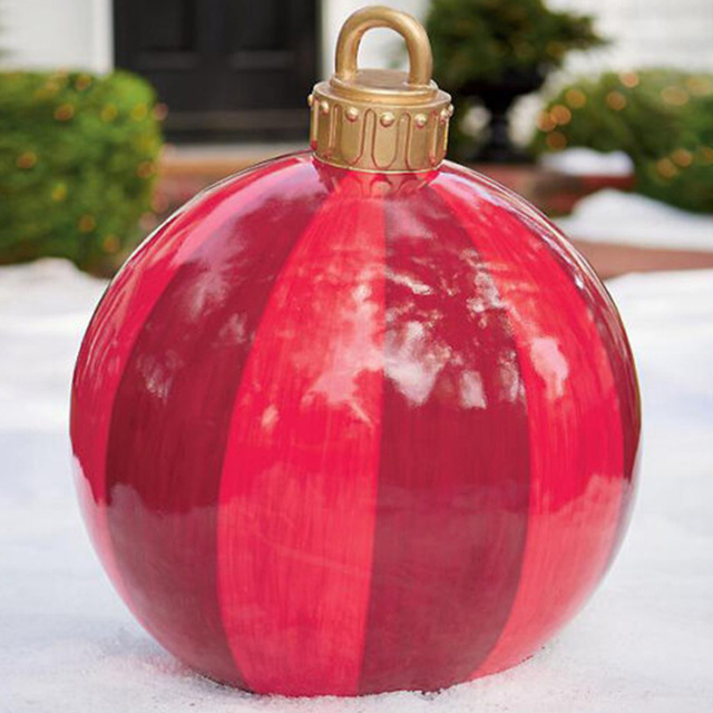 Nadmuchiwane bombki dekoracyjne PVC 60 cm - świąteczna atmosfera na zewnątrz, mały lampion, idealny prezent domowy - Wianko - 24