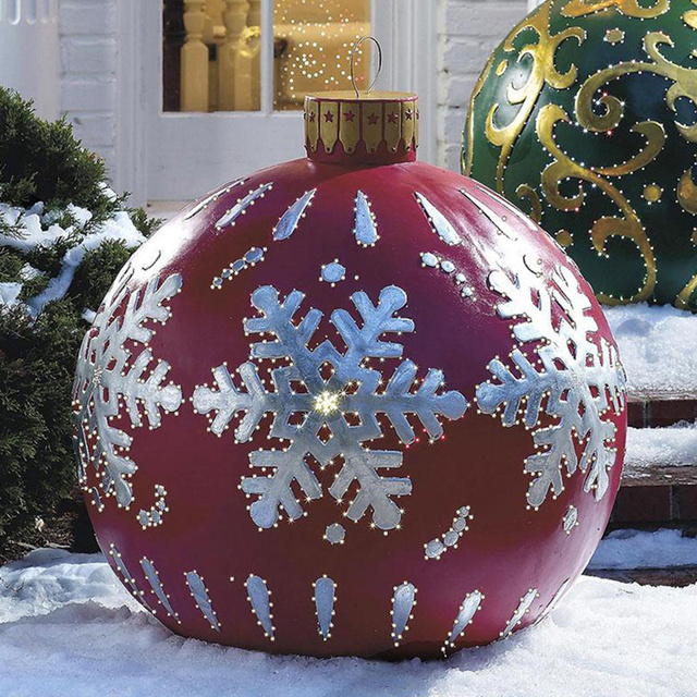 Nadmuchiwane bombki dekoracyjne PVC 60 cm - świąteczna atmosfera na zewnątrz, mały lampion, idealny prezent domowy - Wianko - 27