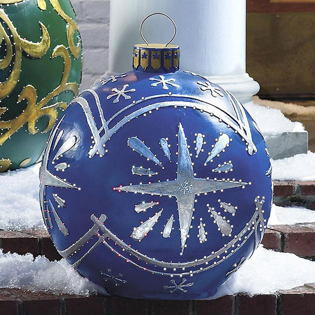 Nadmuchiwane bombki dekoracyjne PVC 60 cm - świąteczna atmosfera na zewnątrz, mały lampion, idealny prezent domowy - Wianko - 29