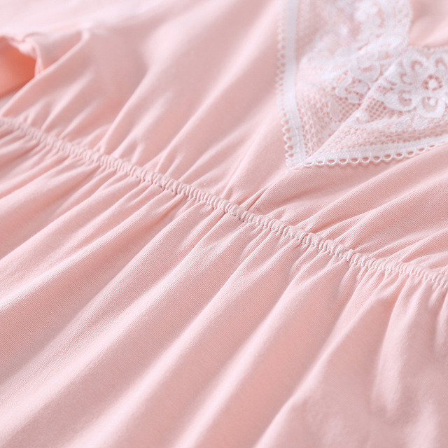 Koszula nocna dziewczynki - koronkowe, krótki rękaw, dekolt sznurowany - Wianko - 13