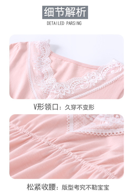 Koszula nocna dziewczynki - koronkowe, krótki rękaw, dekolt sznurowany - Wianko - 9