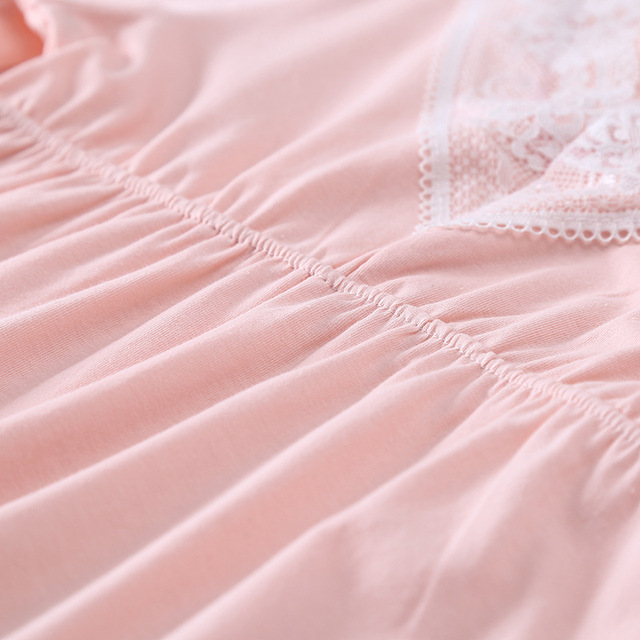 Koszula nocna dziewczynki - koronkowe, krótki rękaw, dekolt sznurowany - Wianko - 17