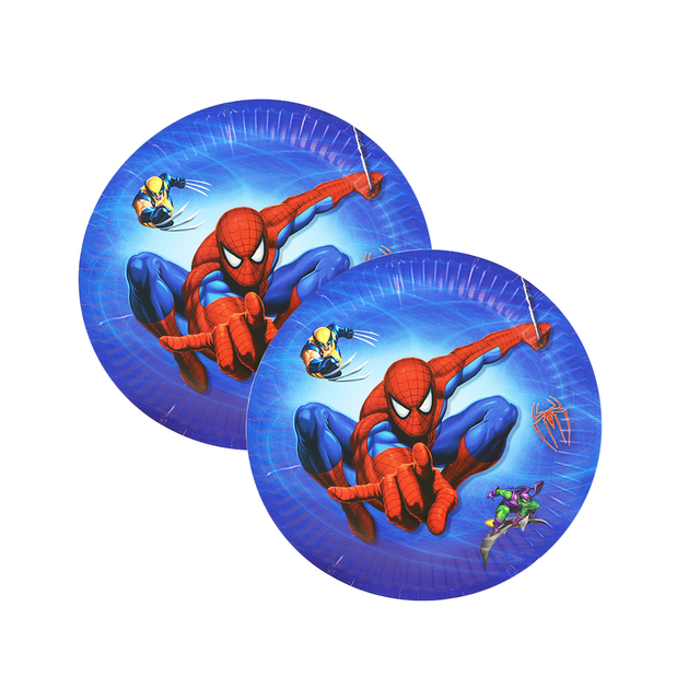 Spiderman Theme 80 sztuk jednorazowych zastaw stołowych - chłopcy urodziny, imprezowe naczynia: kubki, talerze, serwetki, słomki - Wianko - 3