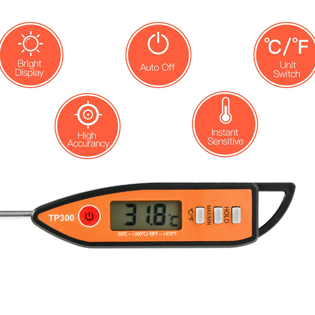 Termometr cyfrowy do żywności TP300 - czujnik temperatury do gotowania, grillowania i pieczenia - Wianko - 10